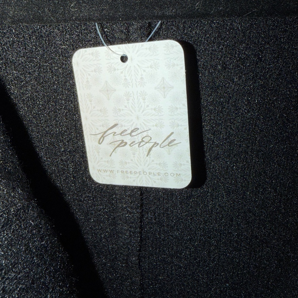 Free People Black Hooded Cape Jacket - Picture 4 of 5